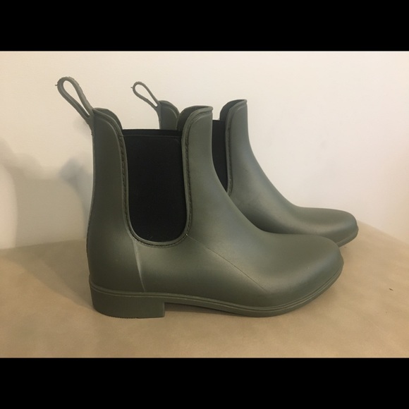 Olive green Capellini Chelsea Ankle rain boots - Picture 2 of 4